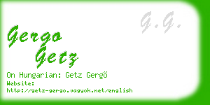 gergo getz business card